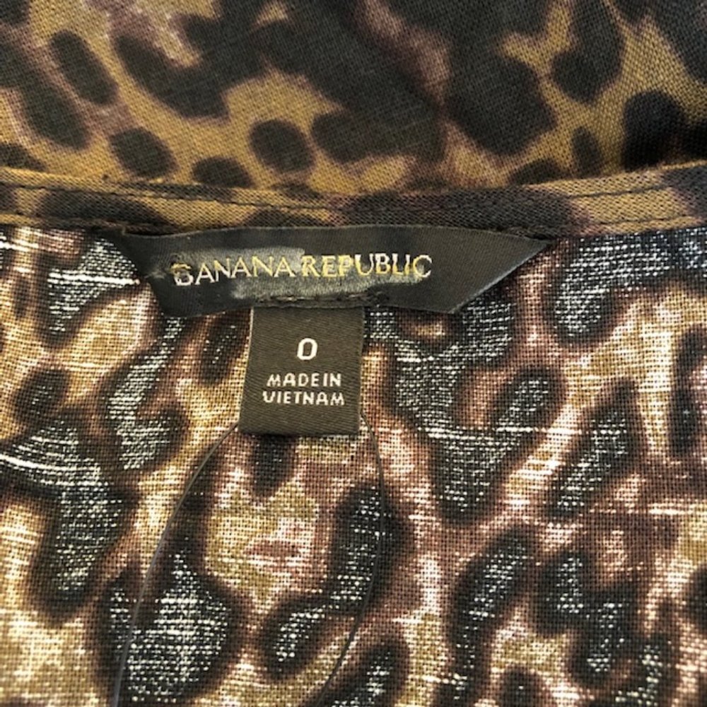 Banana Republic Womens Linen Blend Leopard Jumpsuit Size 0 - Picture 12 of 13